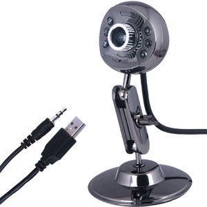 Daffodil UCM415 USB Webcam - Web Cam with 6 LED's for Low Light Use -Voip Video Calling / MSN / ICQ / AIM / Skype / Net Meeting Compatible