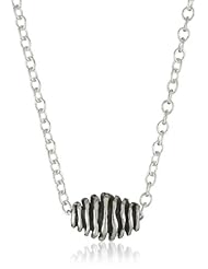 Zina Sterling Silver "Waves Collection" Tubular Waves Pendant Necklace