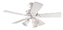 Hunter 20436 Beacon Hill Three-Light 42-Inch Five-Blade Ceiling Fan, White with Frosted Globes