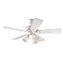 Hunter 20436 Beacon Hill Three-Light 42-Inch Five-Blade Ceiling Fan, White with Frosted Globes