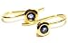 Sapphire Bezel Set Hoop Earring, 18k Yellow Gold (T.w 0.65)