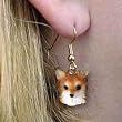 Long Hair Chihuahua Earrings - Dog Figurine Earrings