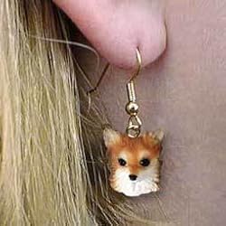 Long Hair Chihuahua Earrings - Dog Figurine Earrings