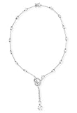 Cubic Zirconia Diamond (.925) S/S Evening Lariat Necklace