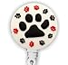 Paw Print 3D Rubber Retractable Badge Holder