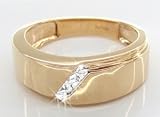 Image of 0.20 Carat Princess Diamond Gents Ring in 18ct Solid Yellow Gold