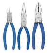 Westward 1UKN9 Plier Set, Dipped Grip, American Nose, 3 PC