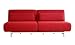 Baxton Furniture Studios Quintiliano Convertible Sofa Bed, Red Reviews