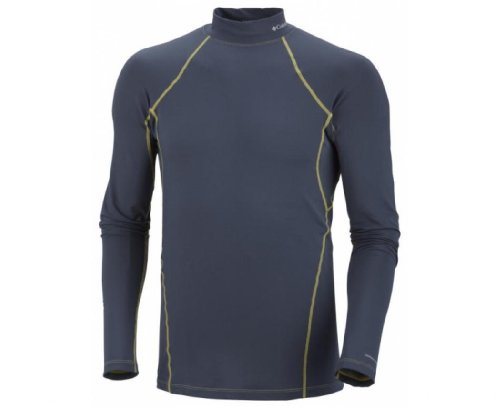 Columbia Men's Base Layer Midweight Mock Neck Long Sleeve Tee, Mystery, X-Large On Sale