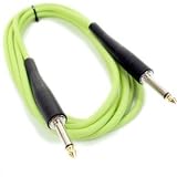 Rockburn 10 foot with Moulded 1 inch Jacks Guitar Lead - Lime Green