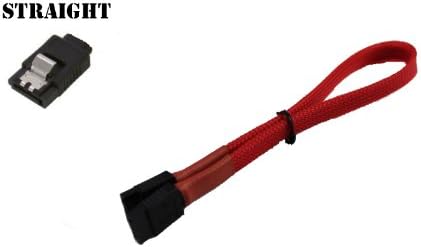Vantacor Sleeved SATA III 6.0 Gbps Cable with Locking Latch (6 Inch, Straight)