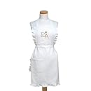 Heritage Lace Downton Abbey Downton House Apron, 27 by 32-Inch, White/Gold