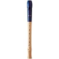 Moeck 1023 Flauto 1 Plus Sopranblockfl�te Barock mit Doppelloch K�nigs-Blau Kunststoff-Holz-Kombination C-Sopran-Blockfl�te Schulblockfl�te