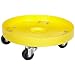 Dixie Poly D-20-30 Plastic Drum Dolly for 30 gallon Drum, 600 lbs Capacity, 20.5" Diameter x 6.5" Height, Yellow
