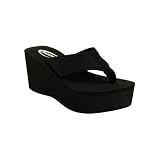 Soda Flip Flop Platform Sandal Black