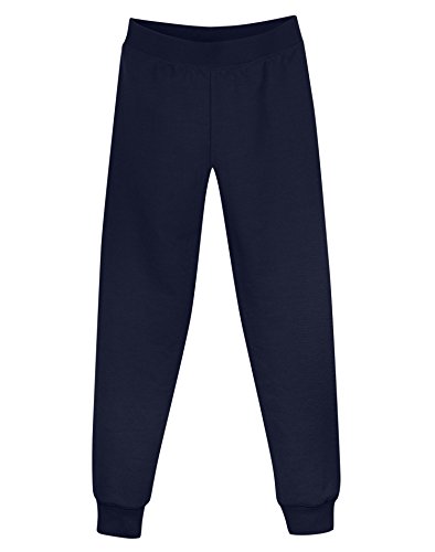Hanes Girls' Fleece Slim Leg Sweatpants-S-Navy