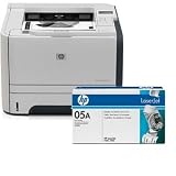 HP P2055DN Printer, CE505A Black Toner
