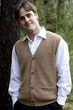 Baby Alpaca Golf Cardigan Vest Links Stitch