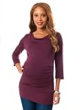 A Pea in the Pod: 3/4 Sleeve Cowl Neck Drape Front Maternity Top