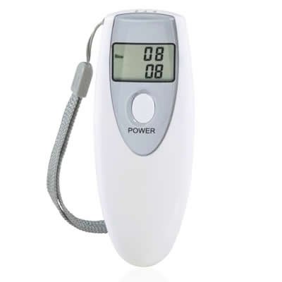 Digital Display Alcohol Breath Tester (White)