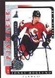 Jonas Hoglund, Calgary Flames, 1997 Pinnacle Be A Player Certified Die Cast Autographed Card