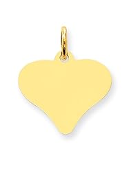 14k Heart Disc Charm