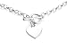 Silver 17 rolo chain toggle clasp heart charm