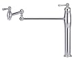 Danze Opulence Deck Mount Single-Handle Pot Filler with Lever Handle, Chrome #D206057