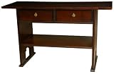 Unique Asian D&eacute;corative Accent - 30" Two Drawer Japanese Elmwood Scholar's Desk