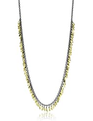 Dana Kellin Dark Silver and Gold Short Fringe Necklace