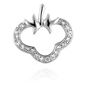 Click here to buy .925 Silver Fashion Pendant - w Diamond Chips by Toltec Trading Company.
