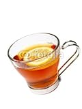 Wallmonkeys Peel and Stick Wall Decals - Glass Cup of Tea with Lemon - 48