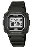 F108WH 30m Water Resistance Digital Watch with Black Resin Strap