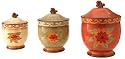 Casa Cristina Tuscan Style Canister Set of 3 Dinnerware