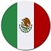 Mexico Flag Round Mouse Pad