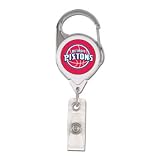 Detroit Pistons Official Retractable Badge Holder Keychain