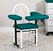 Blood drawing chair with upholstered seat & flip arms