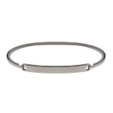 Eve's Addiction Ladies Simple Thin Bangle ID Bracelet