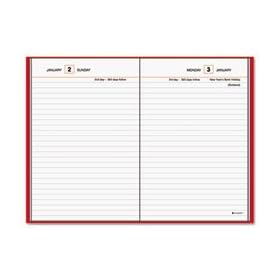 At-A-Glance SD38713 Standard Diary Daily Reminder, 2010, Recycled, 5" x 7-1/2", Red