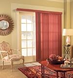 Kirsch Astoria & Cambridge LouverDrape Vinyl Vertical Blinds