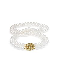 6.5x7mm Collection Quality Double Strand Japanese Akoya cultured pearl necklace 17" and 18"