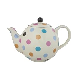 London Pottery 4 Cup Globe Teapot Multicoloured Spots