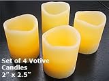 Set - 4 Beeswax Distressed Battery Operated 2 x 2.5