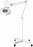 Wheeled Magnifier Floor Lamp - Extra Strong - 5 Diopter(with a Extra Clamp)