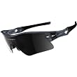 Oakley Radar Range Adult Sport Casual Sunglasses - Crystal Black/Black Iridium