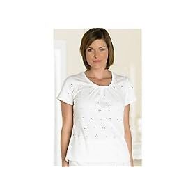Buy Coral Bay Nights Eyelet Pajama Top by Coral Bay