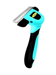 Deshedding Tool & Pet Grooming Tool For Small, Medium & Large Dogs + Cats, With Short to Long Hair. Dramatically Reduces Shedding In Minutes GUARANTEED!