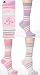She 3 Pack Pink Aqua Lilac Grey Stripes Ankle Socks Size 4-8