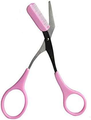 Mialand(TM) Precision Eyebrow Trimmer Comb Eyelash Hair Scissors Shaper Makeup Tool