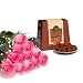 Mother's Day Flowers and Treats - One Dozen Pink Sapphire Roses with Free Box of French Chocolate Truffles
